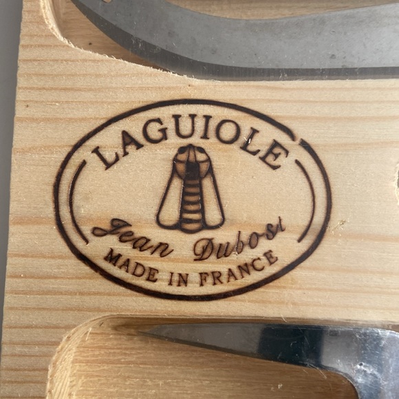 Laguiole Sets 3-Piece Serving Cutlery Set Black and 4-Piece Cheese Knives Black - Picture 4 of 9